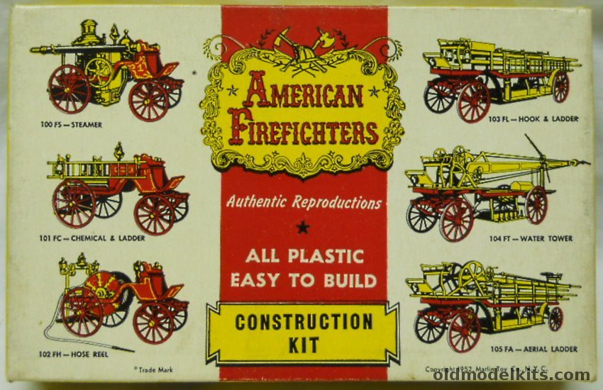 Marlin 1/48 Chemical and Ladder American Firefighters, 101 FC plastic model kit